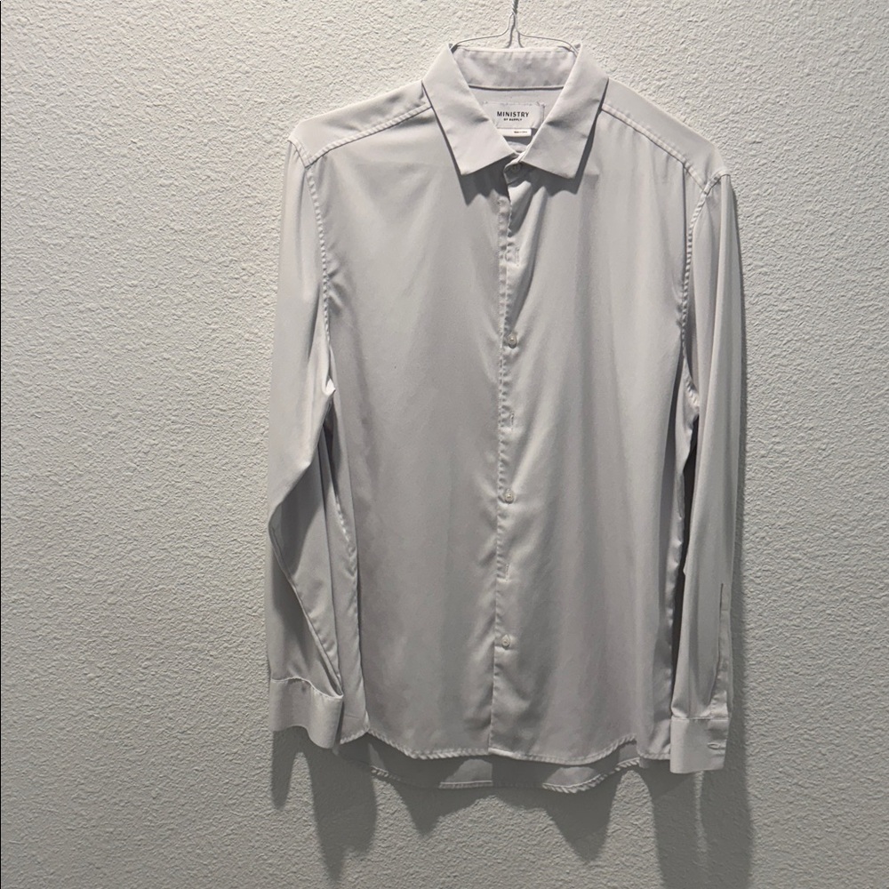Ministry of Supply Light Gray Dress Shirt